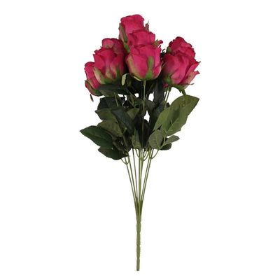 Camelot  Rose Bud 9 Heads Fuchsia (12/96)