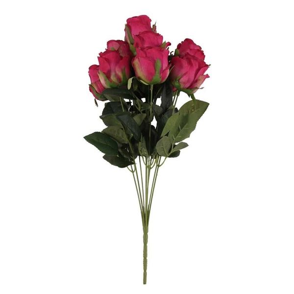 Camelot  Rose Bud 9 Heads Fuchsia (12/96)