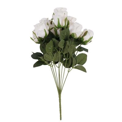 Camelot  Rose Bud 9 Heads White (12/96)