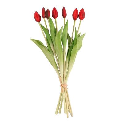 Real Feel Tulip Bunch Red  (6/72)