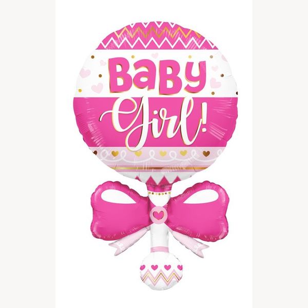 Baby Rattle Shape Pink (36 inch)