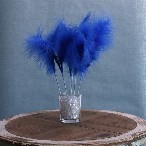 Fluff Feather Bunch x 6 Royal Blue