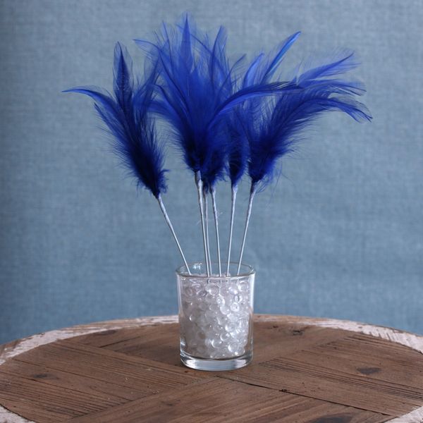 Narrow Feather x 6 Royal Blue