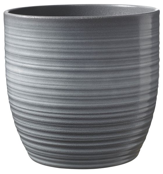 Bergamo Ceramic Pot Light Gray Glaze (14cm)