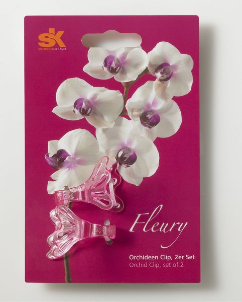 Fleury Orchid Clip Pink (4cm)