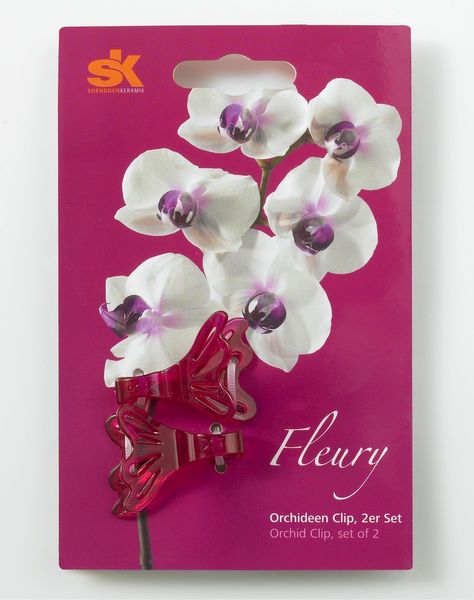 Fleury Orchid Clip Blackberry (4cm)