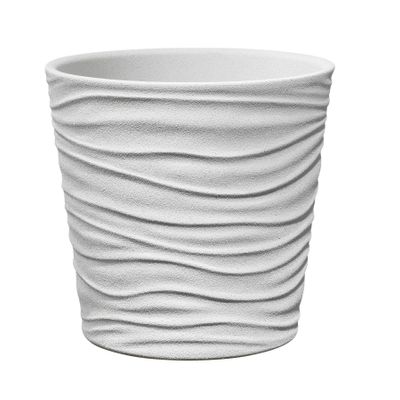 Sonora Ceramic Pot White Stone Effect (7cm)