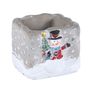 Square Cement Pot w/Snowman D�cor (8)


