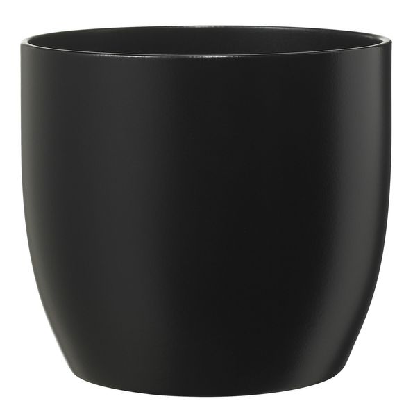 Basel Fashion Pot - Matt Black (12cm x 10cm)