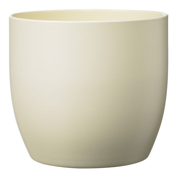 Basel Fashion Pot - Matt Cream (14cm x 13cm)