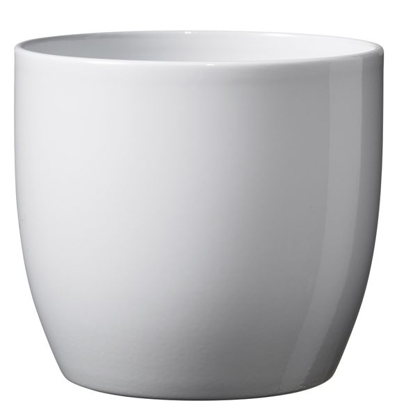 Basel Full Colour Pot - Shiny White (31 x 31cm)