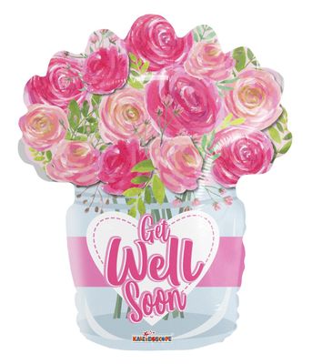 Get Well Roses Balloon (18 inch)