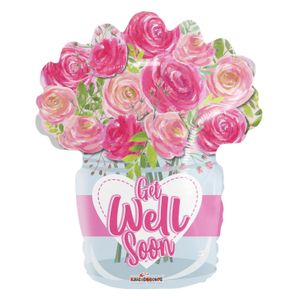 Get Well Roses Balloon (18 inch)