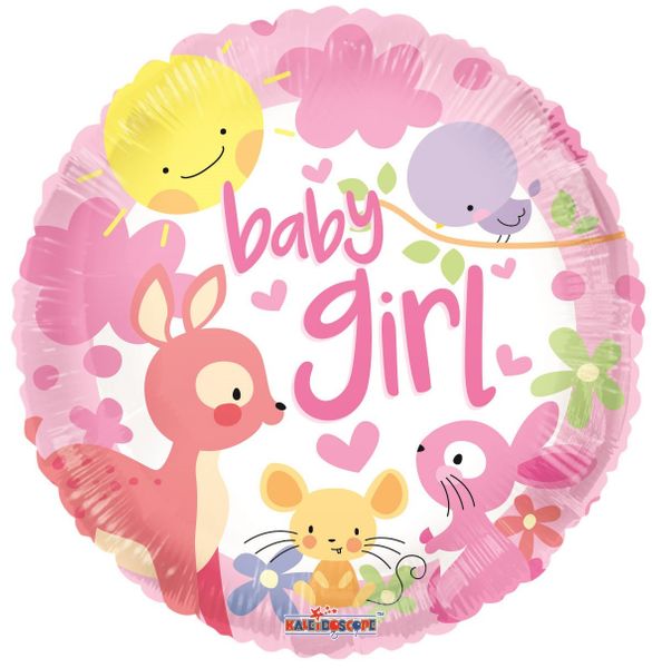 Baby Girl Animals Balloon ( 18 inch)