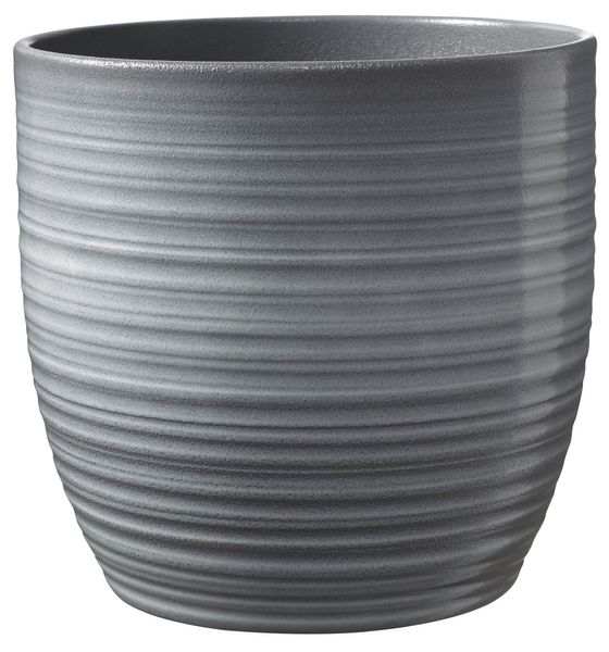 Bergamo Ceramic Pot Light Grey Glaze (19cm)