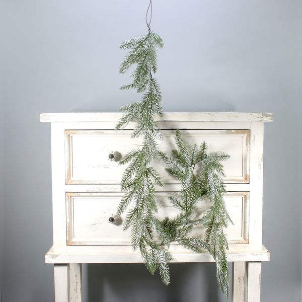 Pine garland w/glitter (180cm) (12/72)