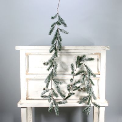 Dark Green Pine garland w/snow (180cm) (12/120)