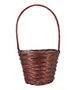25cm Round Woodhouse Basket with Handle - Nut Brown