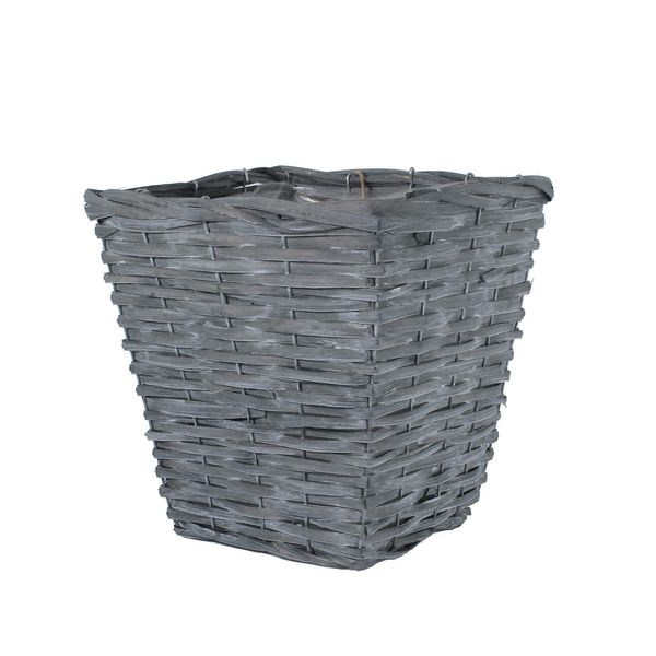 25cm Square Woodhouse Basket - Grey Wash
