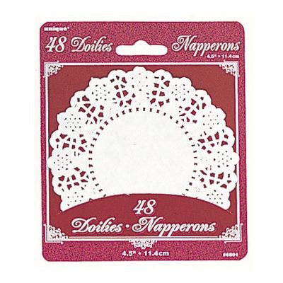 White Doilies Cake Party Napperons 4.5inch (pk 48)