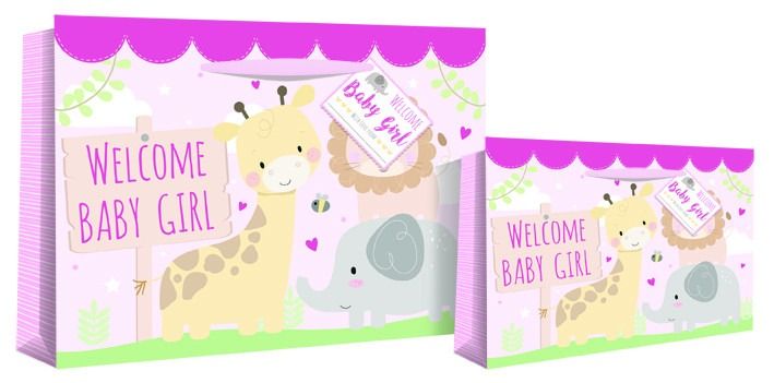 Baby Girl Jungle XL Gift Bag