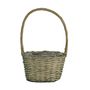 25cm Oval Grey Willow Basket w/Handle (12)