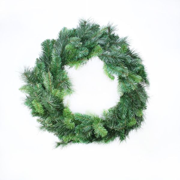 30" Deluxe Evergreen Double Wreath (190 Tips)