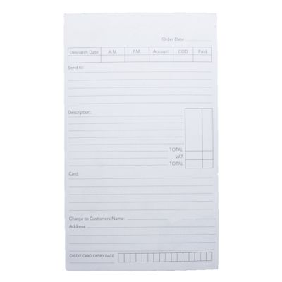 Shop Order Pad (200 sheets)