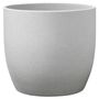 Basel Stone Ceramic Pot Light Gray Stone Effect 12cm