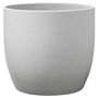 Basel Stone Ceramic Pot Light Gray Stone Effect 16cm