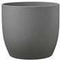 Basel Stone Ceramic Pot Dark Gray Stone Effect 13cm