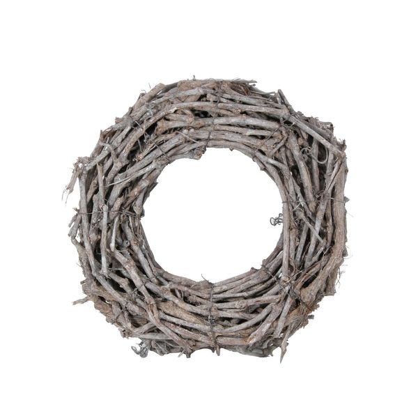40cm Grapewood Whitewash Wreath (1/75) 