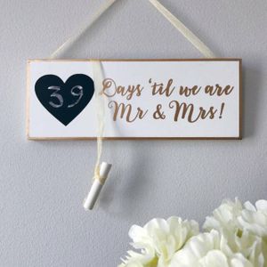 Wedding Chalkboard Countdown Plaque