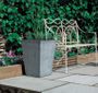 40cm Tall Square Beton Planter - Dark Grey