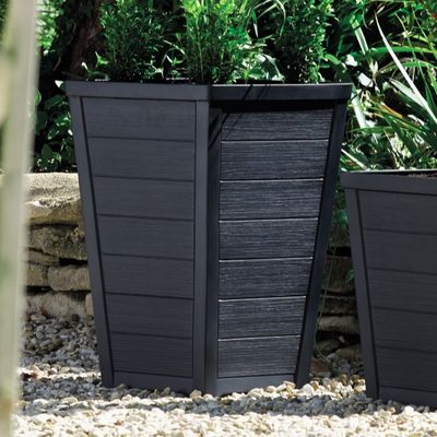 36cm Tall Taper Planter - Anthracite