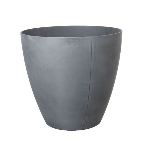 40cm Tall Round Beton Planter - Dark Grey