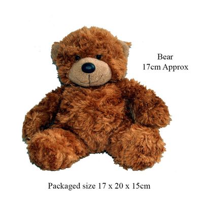 T19675 Soft Brown 17cm Bear (med)