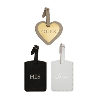 His and Hers Luggage Tags