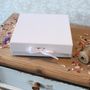 White Keepsake Box with Ribbon (22x22x6.5cm)