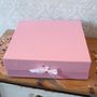 Baby Pink Keepsake Box with Ribbon (30x30x9.2cm)