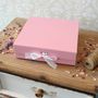 Baby Pink Keepsake Box with Ribbon (22x22x6.5cm)