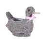 Salim White Wash Duck Planter w/ Pink Bow (36)