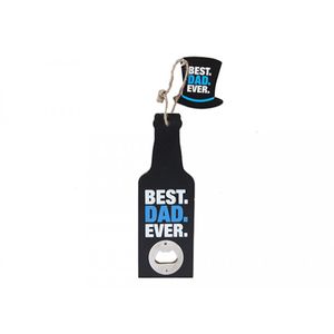 Best Dad Ever Hanging Bottle Opener With Hang Tag