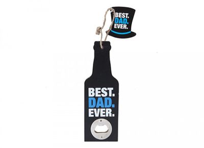 Best Dad Ever Hanging Bottle Opener With Hang Tag