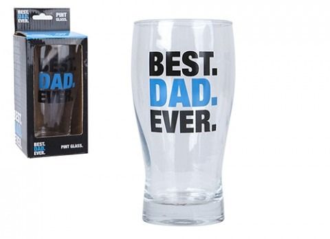 Printed Dad Pint Glass In Colour Window Box