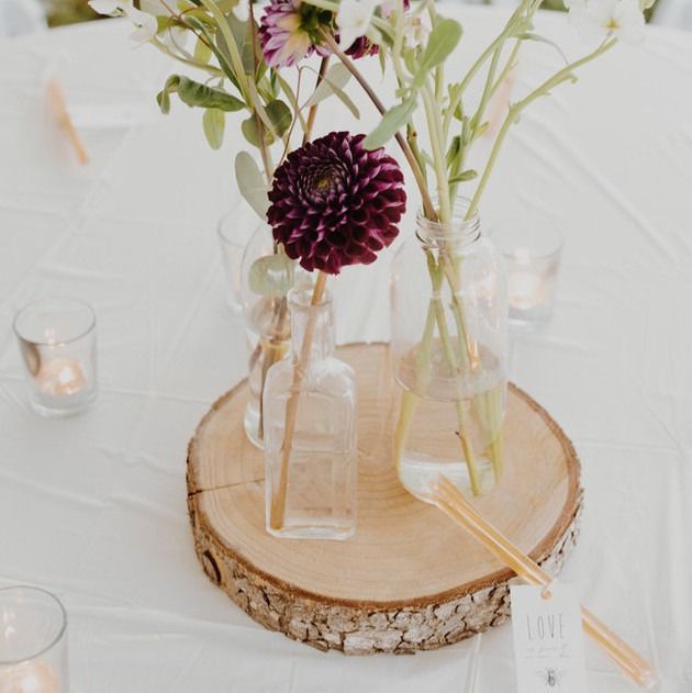 Wood Slice Centerpiece