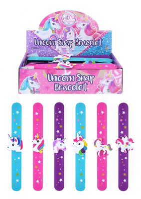 Assorted Unicorn Snap Bracelet with Print