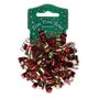 Metallic Red and Gold Pom Pom Bow (8cm)