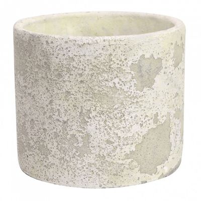 Rustic Round Cement Flower Pot 20cm