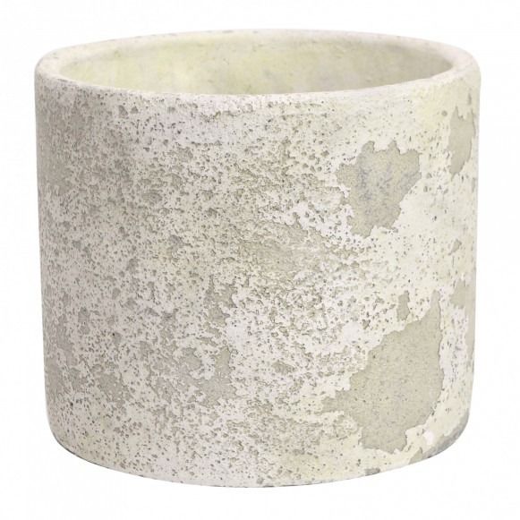 Rustic Round Cement Flower Pot 20cm